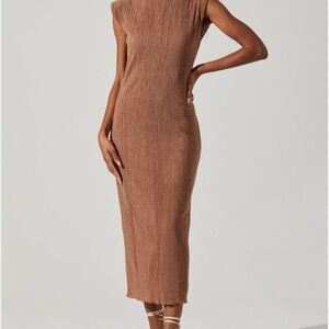 Astr the Label - Brown Midi Dress